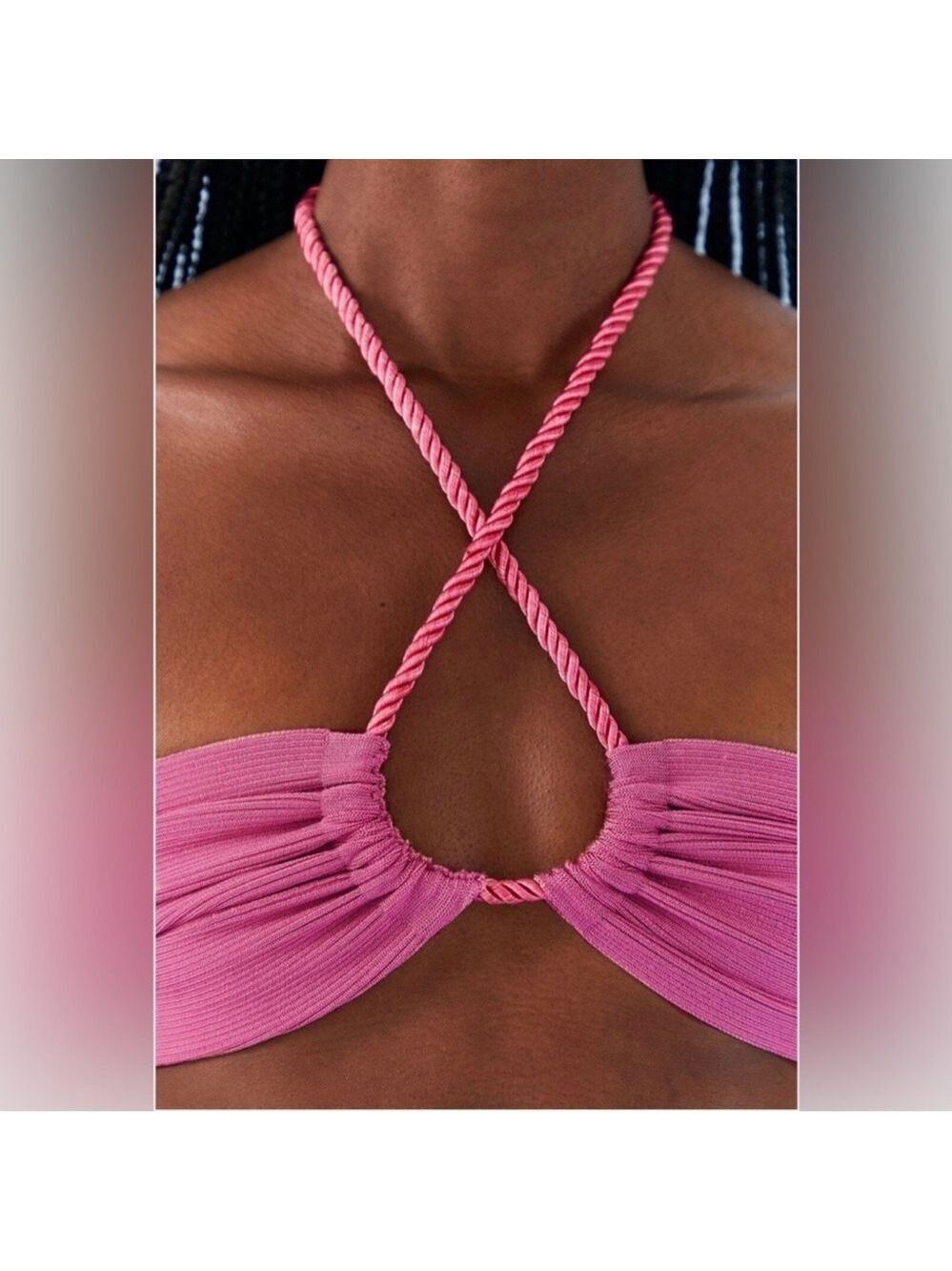 NWT FARM Rio Pink Knit Top - Picture 4 of 7
